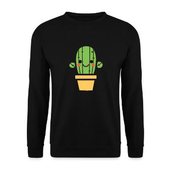 Kaktus - Unisex Pullover - Schwarz - Vorne - Alina (178cm) & Michal (187cm)