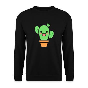Cactus - Sweat-shirt Unisexe - noir - Devant - Alina (178cm) & Michal (187cm)