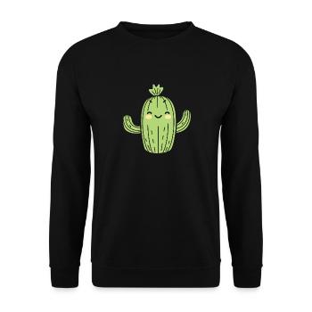 Kaktus - Unisex Pullover - Schwarz - Vorne - Alina (178cm) & Michal (187cm)