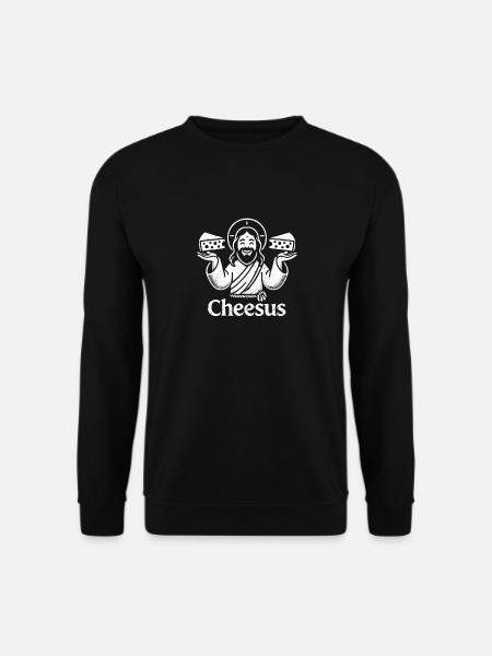 Cheesus Jesus Christian Lustig Käse Liebhaber Glaube - Unisex Pullover - Schwarz