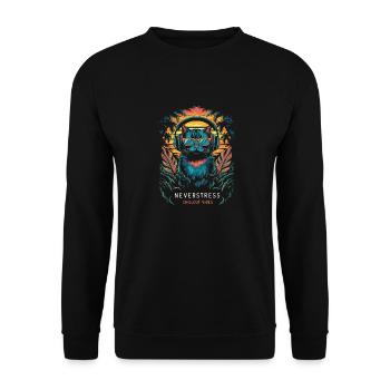 Design Chillout Vibes : décontracté et élégant - Sweat-shirt Unisexe - noir - Devant - Alina (178cm) & Michal (187cm)