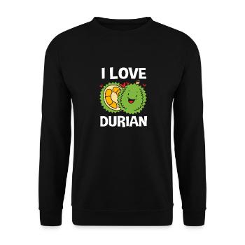 Thai Durian Fruit - Unisex Sweatshirt - black - Front - Alina (178cm) & Michal (187cm)