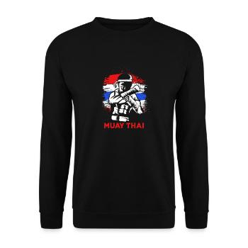 Muay Thai boxen - Unisex Pullover - Schwarz - Vorne - Alina (178cm) & Michal (187cm)