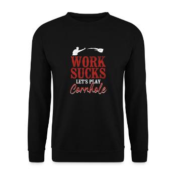 Cornhole Team Bean Bag Player - Unisex Pullover - Schwarz - Vorne - Alina (178cm) & Michal (187cm)
