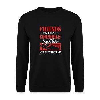 Joueur de sac de haricots de l’équipe Cornhole - Sweat-shirt Unisexe - noir - Devant - Alina (178cm) & Michal (187cm)