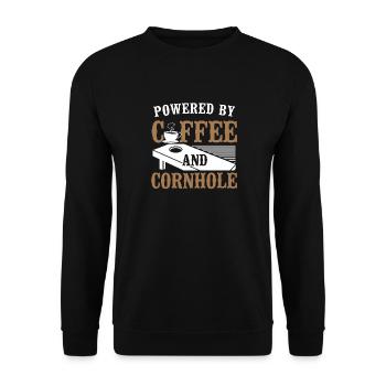 Cornhole Team Bean Bag Player - Unisex Pullover - Schwarz - Vorne - Alina (178cm) & Michal (187cm)