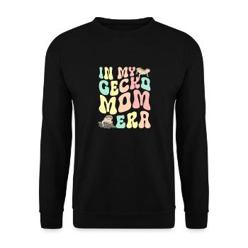 Leopard Gecko Reptile Pet Gecko - Unisex Sweatshirt - black - Front - Alina (178cm) & Michal (187cm)