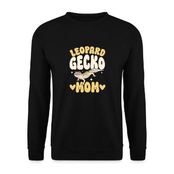 Leopard Gecko Reptile Pet Gecko - Unisex Sweatshirt - black - Front - Alina (178cm) & Michal (187cm)
