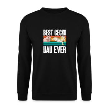 Leopard Gecko Reptile Pet Gecko - Unisex Sweatshirt - black - Front - Alina (178cm) & Michal (187cm)