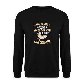 Leopard Gecko Reptile Pet Gecko - Unisex Sweatshirt - black - Front - Alina (178cm) & Michal (187cm)