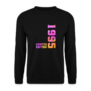 Limited Edition 1995 Cadeau Anniversaire 1995 - Sweat-shirt Unisexe - noir - Devant - Alina (178cm) & Michal (187cm)