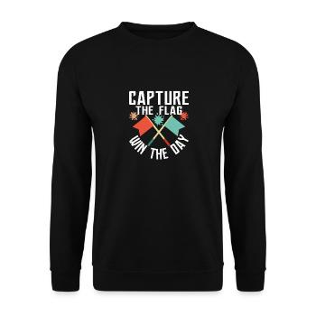 Capture the Flag, Win the Day Paintball Tactical P - Unisex Sweatshirt - black - Front - Alina (178cm) & Michal (187cm)