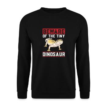 Leopardgecko Reptil Haustier Gecko - Unisex Pullover - Schwarz - Vorne - Alina (178cm) & Michal (187cm)