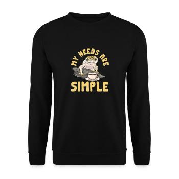 Leopard Gecko Reptile Pet Gecko - Unisex Sweatshirt - black - Front - Alina (178cm) & Michal (187cm)