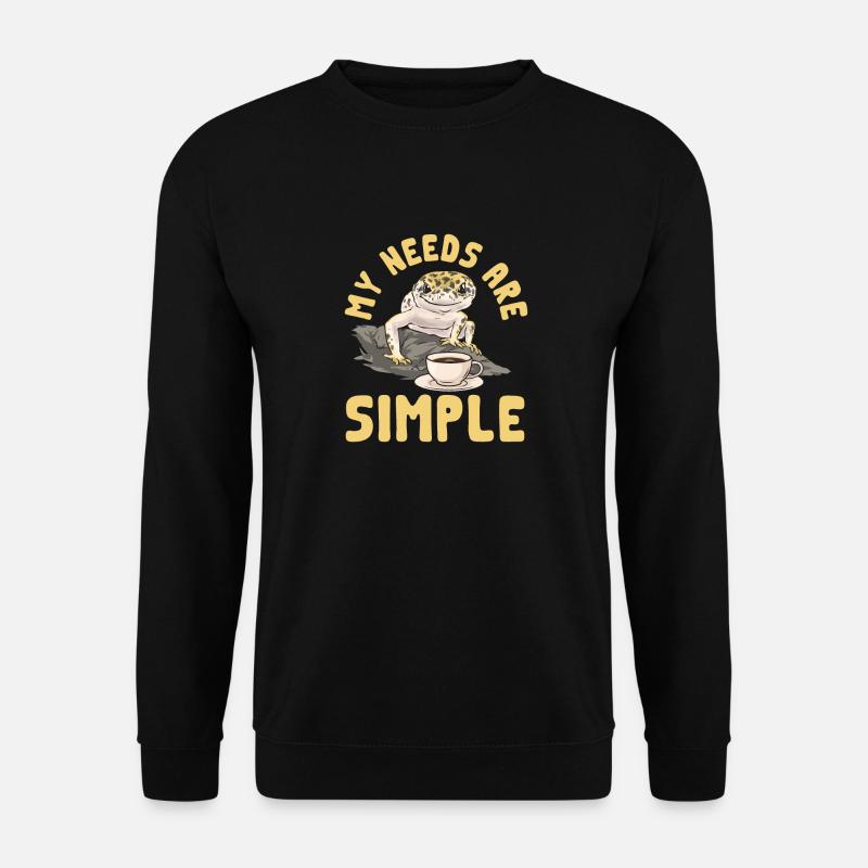Leopard Gecko Reptile Pet Gecko - Unisex Sweatshirt - black