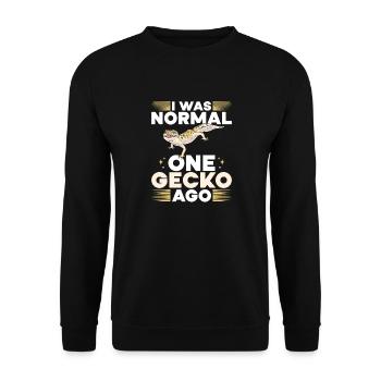 Leopard Gecko Reptile Pet Gecko - Unisex Sweatshirt - black - Front - Alina (178cm) & Michal (187cm)