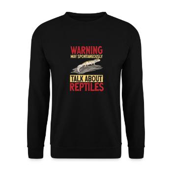 Leopardgecko Reptil Haustier Gecko - Unisex Pullover - Schwarz - Vorne - Alina (178cm) & Michal (187cm)
