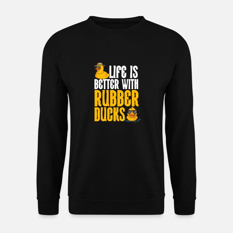 Quietscheentchen Quietscheente Gummiente - Unisex Pullover - Schwarz