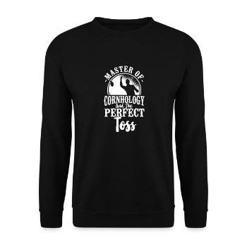 Cornhole Team Bean Bag Player - Unisex Pullover - Schwarz - Vorne - Alina (178cm) & Michal (187cm)