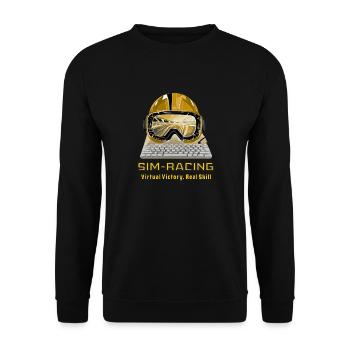 SIM RACING Victoire virtuelle, véritable compétence - Sweat-shirt Unisexe - noir - Devant - Alina (178cm) & Michal (187cm)