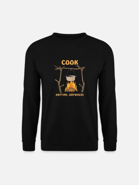 FIRE PIT COOK ANYTIME, ANYWHERE - Unisex Sweatshirt - black