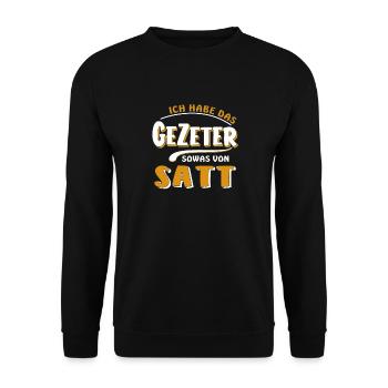 J’EN AI MARRE DE LA CLAMEUR - Sweat-shirt Unisexe - noir - Devant - Alina (178cm) & Michal (187cm)
