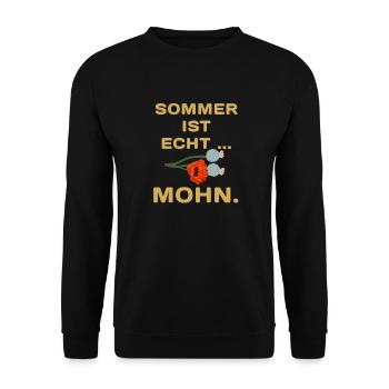 sommer Ist sommer - Unisex Pullover - Schwarz - Vorne - Alina (178cm) & Michal (187cm)