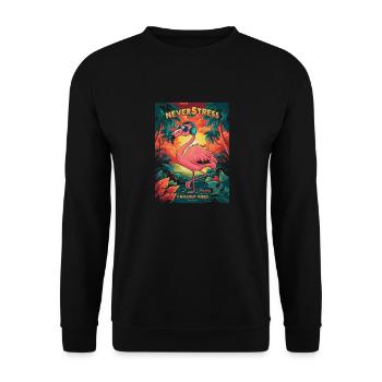 Design Chillout Vibes : décontracté et élégant - Sweat-shirt Unisexe - noir - Devant - Alina (178cm) & Michal (187cm)