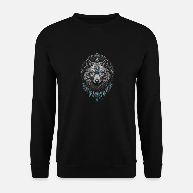 Wikinger Polarwolf - Unisex Pullover - Schwarz
