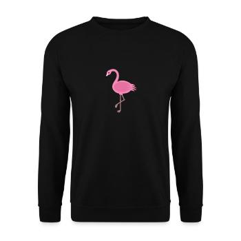 T-shirt flamant rose - Échassier Amoureux des espèces d’oiseaux - Sweat-shirt Unisexe - noir - Devant - Alina (178cm) & Michal (187cm)