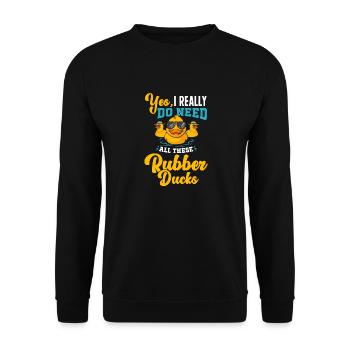 Rubber Duck Rubber Duck - Unisex Sweatshirt - black - Front - Alina (178cm) & Michal (187cm)