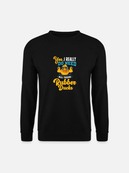 Quietscheentchen Quietscheente Gummiente - Unisex Pullover - Schwarz