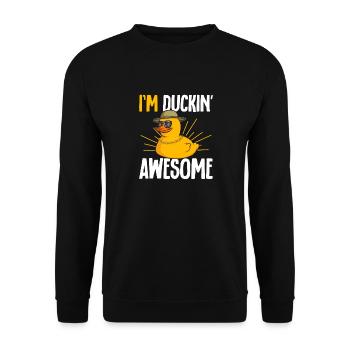 Rubber Duck Rubber Duck - Unisex Sweatshirt - black - Front - Alina (178cm) & Michal (187cm)