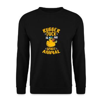 Rubber Duck Rubber Duck - Unisex Sweatshirt - black - Front - Alina (178cm) & Michal (187cm)