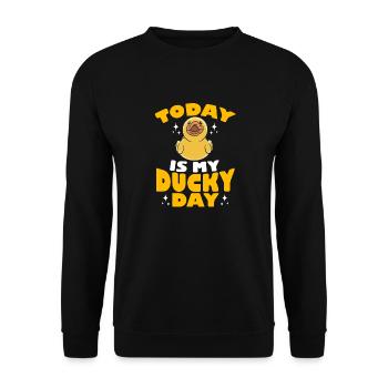 Rubber Duck Rubber Duck - Unisex Sweatshirt - black - Front - Alina (178cm) & Michal (187cm)