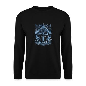 Epic Valhalla Design Norse Mythology - Unisex Sweatshirt - black - Front - Alina (178cm) & Michal (187cm)
