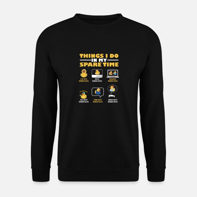 Quietscheentchen Quietscheente Gummiente - Unisex Pullover - Schwarz