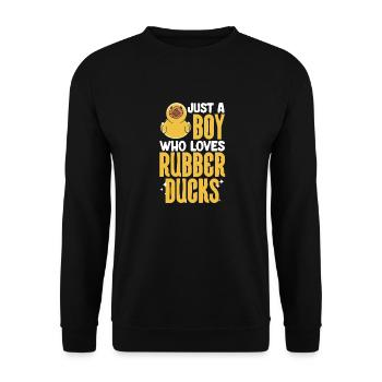 Rubber Duck Rubber Duck - Unisex Sweatshirt - black - Front - Alina (178cm) & Michal (187cm)
