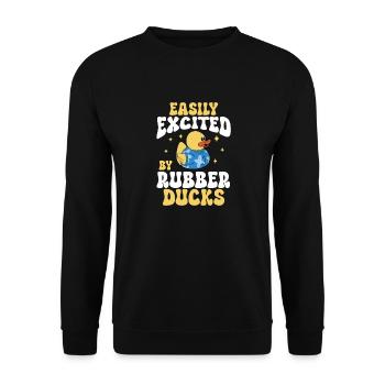 Rubber Duck Rubber Duck - Unisex Sweatshirt - black - Front - Alina (178cm) & Michal (187cm)