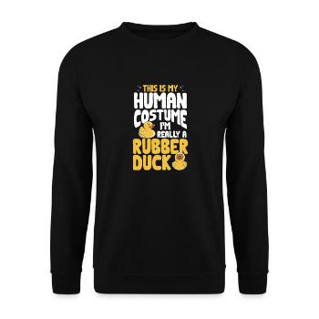 Rubber Duck Rubber Duck - Unisex Sweatshirt - black - Front - Alina (178cm) & Michal (187cm)