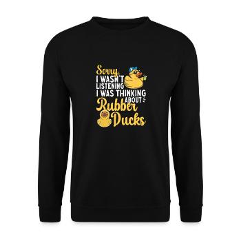 Rubber Duck Rubber Duck - Unisex Sweatshirt - black - Front - Alina (178cm) & Michal (187cm)