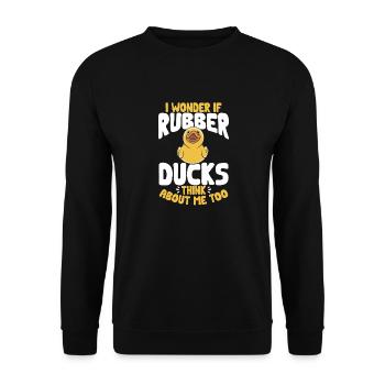 Rubber Duck Rubber Duck - Unisex Sweatshirt - black - Front - Alina (178cm) & Michal (187cm)