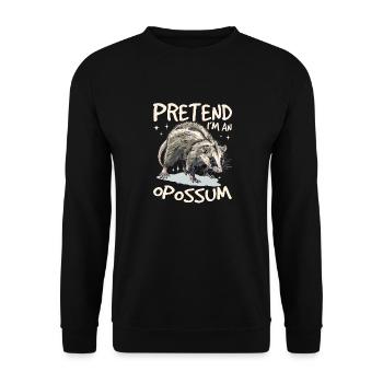 Drôle d’opossum animal faire semblant que je suis un opossum - Sweat-shirt Unisexe - noir - Devant - Alina (178cm) & Michal (187cm)