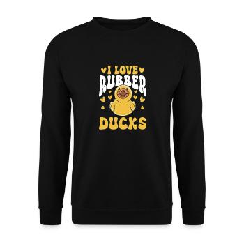Canard en caoutchouc Canard en caoutchouc - Sweat-shirt Unisexe - noir - Devant - Alina (178cm) & Michal (187cm)