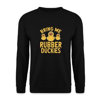 Rubber Duck Rubber Duck - Unisex Sweatshirt - black - Front - Alina (178cm) & Michal (187cm)