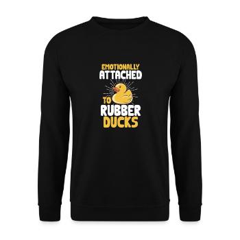 Rubber Duck Rubber Duck - Unisex Sweatshirt - black - Front - Alina (178cm) & Michal (187cm)