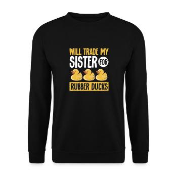 Rubber Duck Rubber Duck - Unisex Sweatshirt - black - Front - Alina (178cm) & Michal (187cm)
