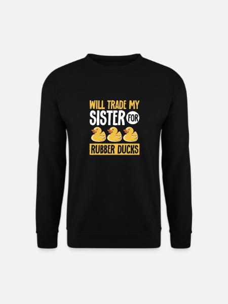 Quietscheentchen Quietscheente Gummiente - Unisex Pullover - Schwarz