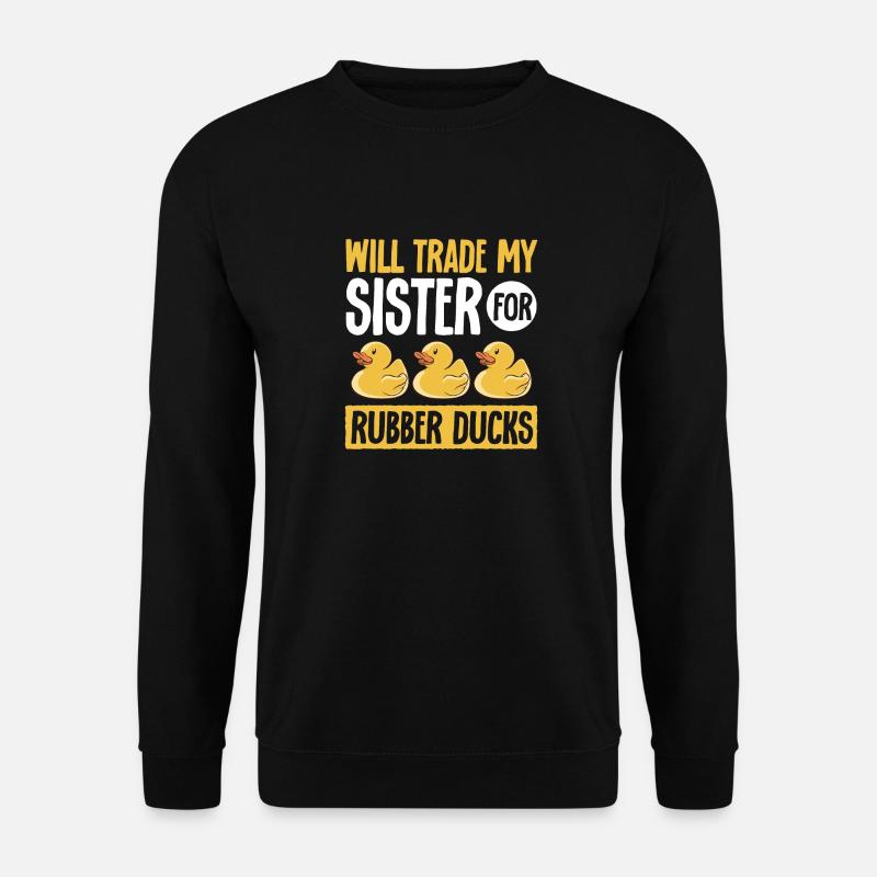 Quietscheentchen Quietscheente Gummiente - Unisex Pullover - Schwarz