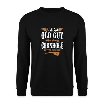 Cornhole Team Bean Bag Player - Unisex Pullover - Schwarz - Vorne - Alina (178cm) & Michal (187cm)